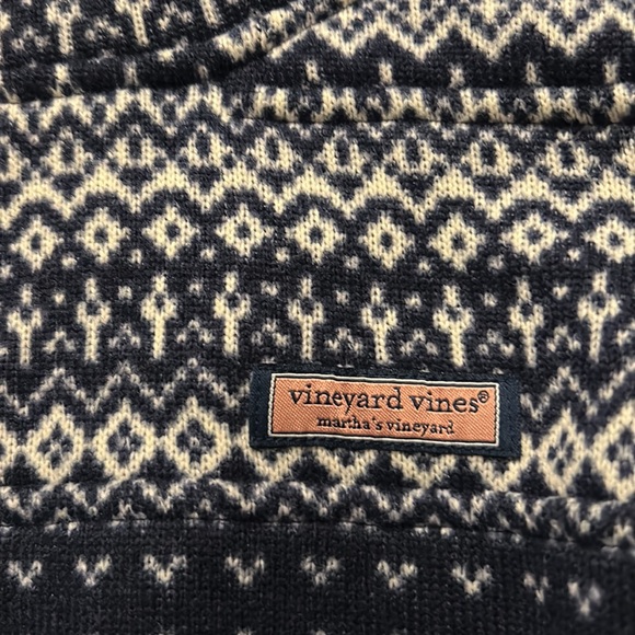 Vineyard Vines Fair Isle Funnel Neck Sweater Fleece - Size Small - Picture 3 of 9
